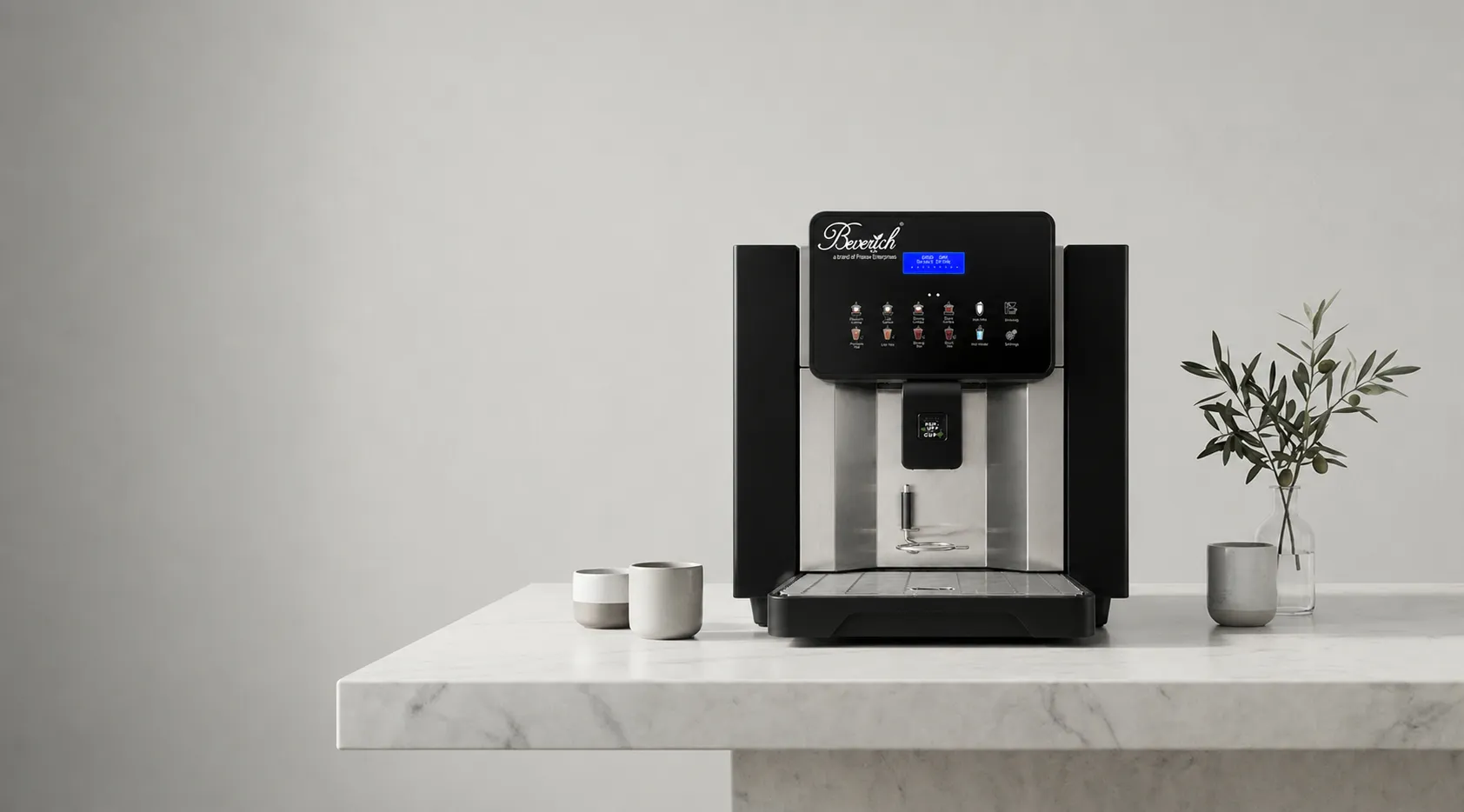 Beverich workplace coffee and tea vending machine – sleek, smart beverage solution